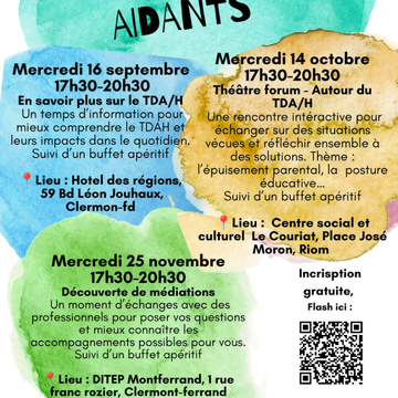 Rencontres dédiées aux parents d'enfants et adolescents ayant un TDA/H