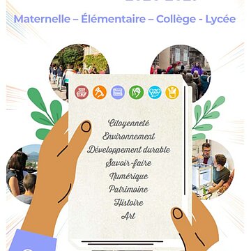 couverture catalogue scolaire.jpg Offre pédagogique 2026-2027 De la Maternelle au lycée Riom Limagne et Volcans