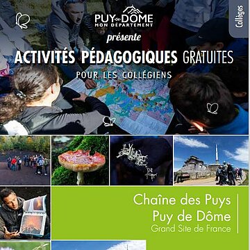 Site du puy de Dôme / Chaîne des Puys : sorties et activités pédagogiques pour les collégiens